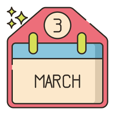 March - Free time and date icons