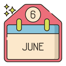 June - Free time and date icons