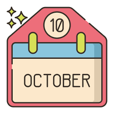 October - Free time and date icons